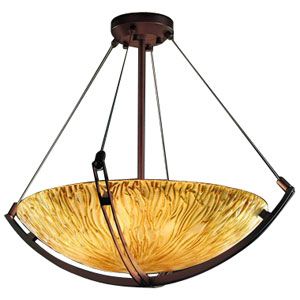 Veneto Luce Bowl Suspension with Crossbar by Justice Design
