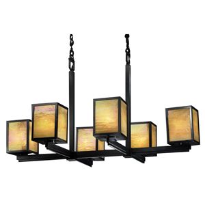 Simple Windows Crossbar Chandelier by Justice Design