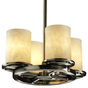 Clouds Dakota 4-Light Ring Chandelier by Justice Design