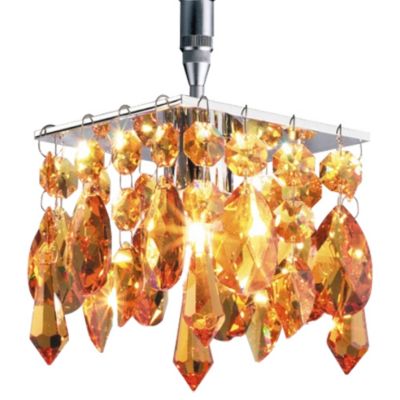 Cristello Amber S-Down Pendant by Bruck Lighting Systems