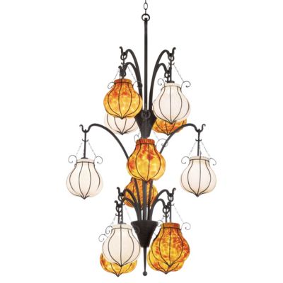Mardi Gras Three Tier 12 Light Chandelier by Kalco Lighting