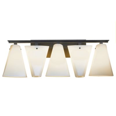 Tetra 5 Light Bathbar with Alternating Glass by Hubbardton