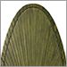 22 inch Green Narrow Oval Palm