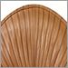 22 inch Red and Brown Palm Leaf Wide Oval