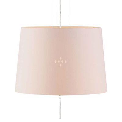 Fabric-Shaded Drum Pendant by Holtkoetter