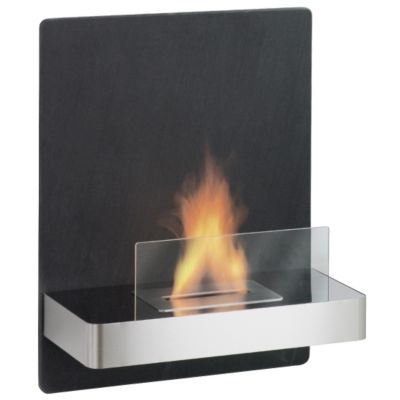 VIDRO Wall Fireplace with Natural Stone by Blomus