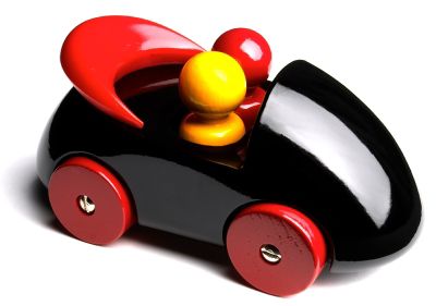 Streamliner Cab Wooden Toy Car by Playsam
