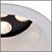 Black Baffle with White Trim
