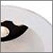 Black Baffle with White Trim