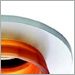 Amber Glass with White Trim