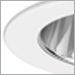 Clear Baffle with White Trim