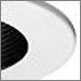 Black Baffle with White Trim