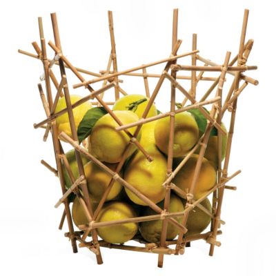 Blow Up Bamboo Citrus Basket by Alessi
