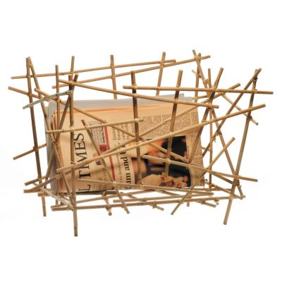 Blow Up Bamboo Magazine Rack by Alessi