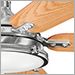 Brushed Stainless Steel with Light Oak-Medium Oak