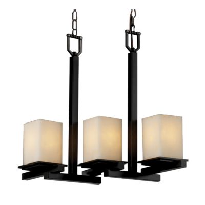 Clouds 3-Light Zig Zag Linear Chandelier by Justice Design