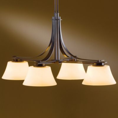 Modern Prairie 4 Light Adjustable Chandelier by Hubbardton Forge