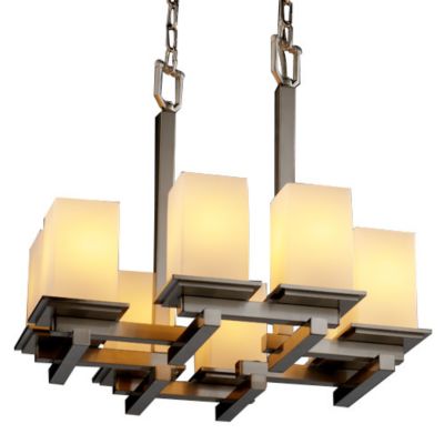 Fusion Montana Eight Light Zig Zag Chandelier by Justice Design
