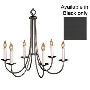 Simple Sweep Six Arms Chandelier by Hubbardton Forge