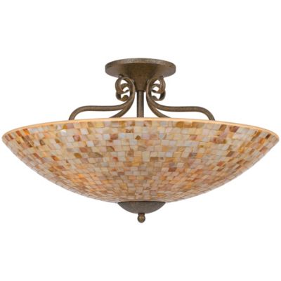Monterey Mosaic Semi-Flushmount by Quoizel