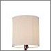 Round White Grasscloth