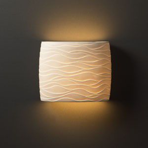 Wide Oval Wall Sconce by Justice Design - OPEN BOX RETURN