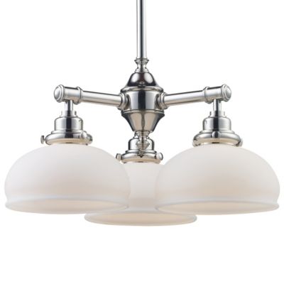 Bridgeport 3-Light Semi-Flush/Chandelier by Landmark Lighting
