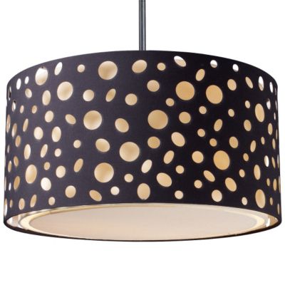 Enchantment Large River Stone Drum Pendant by Landmark Lighting