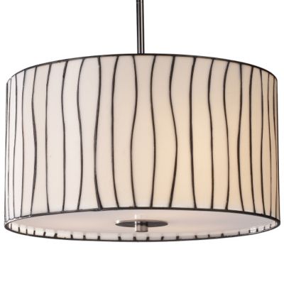 Lineas Drum Pendant by Landmark Lighting