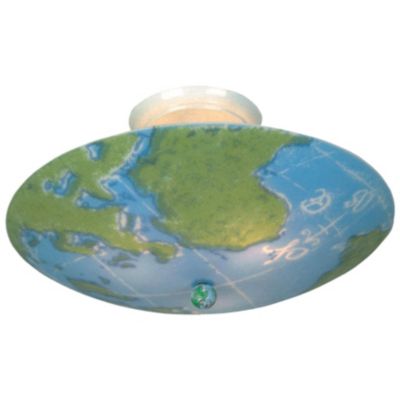 World Map Semi-Flushmount by Landmark Lighting