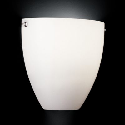 Finn White P Wall Sconce by Murano Due