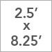 2.5x8.25 foot