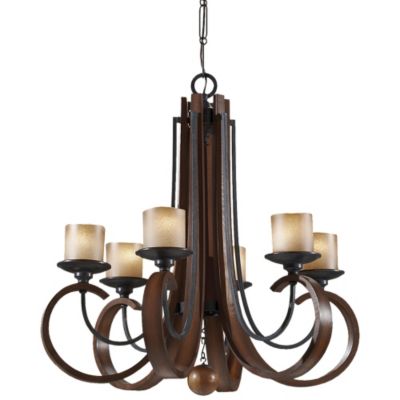 Madera Chandelier No. 2590 by Murray Feiss