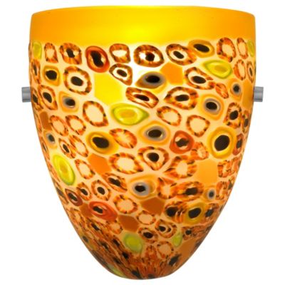 Fantasia Belle Klimt Amber Flush Wall Sconce by Oggetti Luce