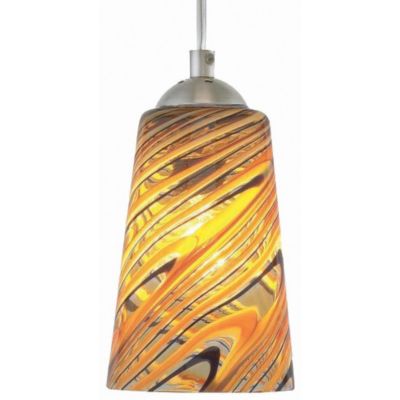 Carnevale Taupe Feather Pendant by Oggetti Luce