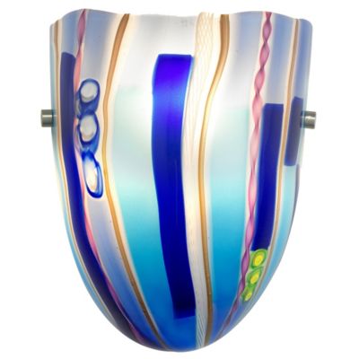 Fantasia Belle Blue Ribbon Flush Wall Sconce by Oggetti Luce