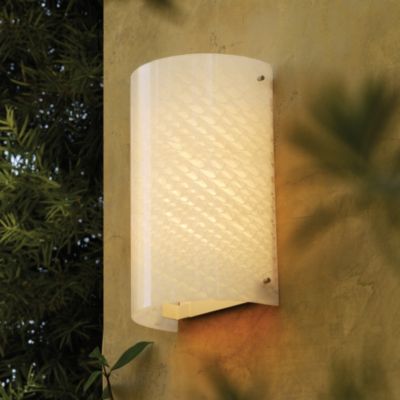 Fusion Finials Curved Outdoor Wall Sconce by Justice Design