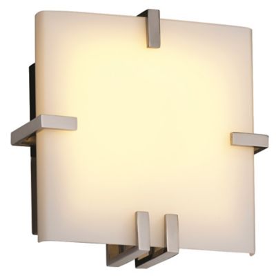 Fusion Clips Square Wall Sconce by Justice Design