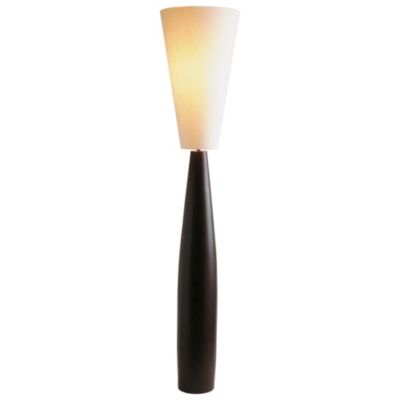 Black Walnut Carved Column Floor Lamp by Arteriors