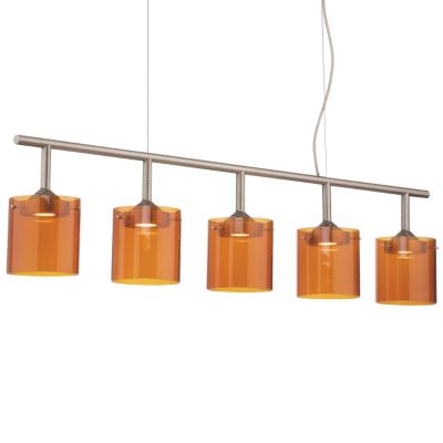 Yo-Yo LED Linear Suspension with Amber Glass by Forecast Lighting