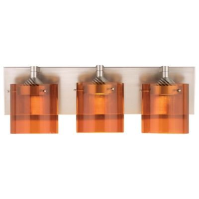 Yo-Yo LED Bath Bar with Amber Glass by Forecast Lighting