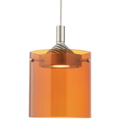 Yo-Yo LED Mini Pendant with Amber Glass by Forecast Lighting