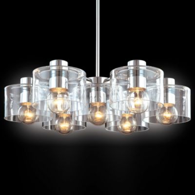 Transparence 7 Light Round Chandelier by Sonneman