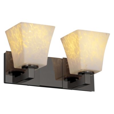 Fusion Square Flared Drop Shade Modular Bath Bar by Justice Design