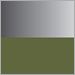 Polished Aluminum with Green Polyester-Cotton