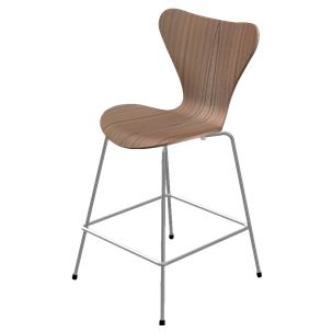 Series 7 Counter Stool - Natural Veneer by Fritz Hansen