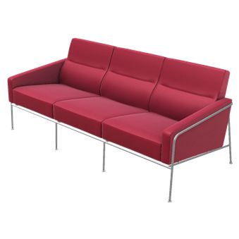 Series 3300 3-Seat Leather Sofa by Fritz Hansen