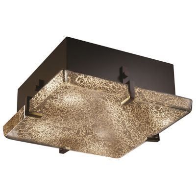 Fusion Mercury Glass Clips Flushmount by Justice Design