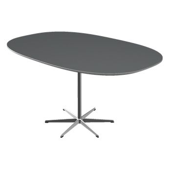 Super-Elliptical Pedestal Base Table by Fritz Hansen