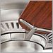 Brushed Steel with Mahogany